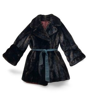 BROWN FAUX FUR JACKET